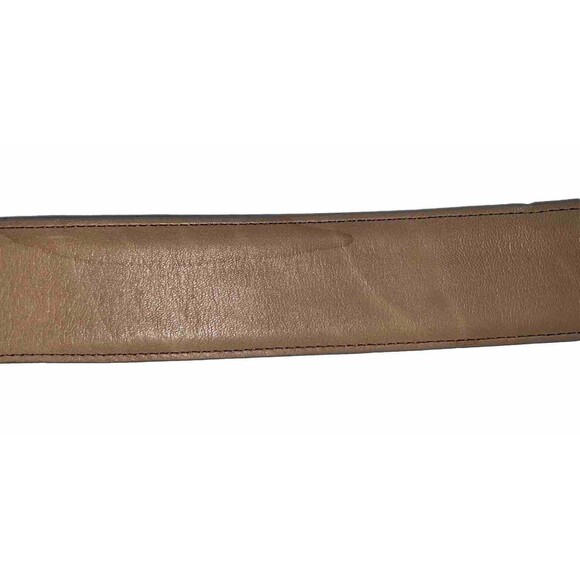 COACH LEATHER BELT D Ring BRASS BUCKLE # 8500 TAUPE COLOR SIZE M Made In USA - Picture 10 of 13